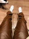 Leather PU High Waist Pants