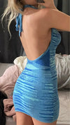 Blue Ocean Halter Dress